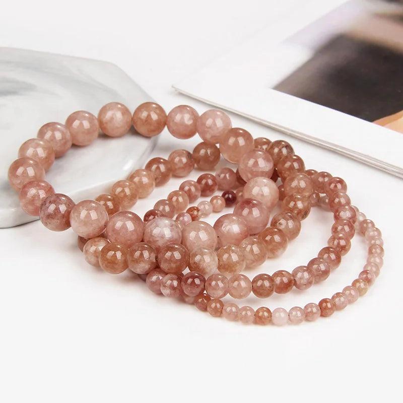 Natural Agates Gem Stone Bracelet - 4 6 8 10 MM Beads