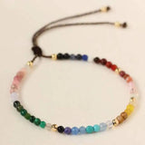 Healing Crystal Chakra Bracelet 12 Zodiac Signs Constellations Stress Relief