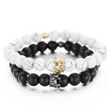 Matt Stone Bracelet Set Zircon Crown Charm Bracelets