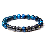 Tiger Eye Stone Bracelets Classic Hematite Bangle Jewelry