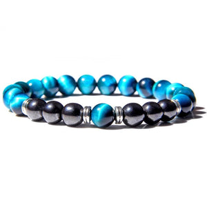 Tiger Eye Stone Bracelets Classic Hematite Bangle Jewelry