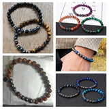 Tiger Eye Stone Bracelets Classic Hematite Bangle Jewelry