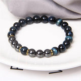 Tiger Eye Stone Bracelets Classic Hematite Bangle Jewelry