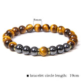 Tiger Eye Stone Bracelets Classic Hematite Bangle Jewelry