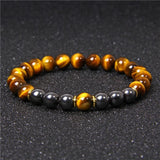 Tiger Eye Stone Bracelets Classic Hematite Bangle Jewelry