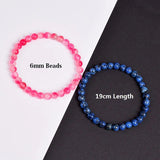 6MM Natural Stone Beaded Bracelet Men Agates Charm Bangle Women Jewelry