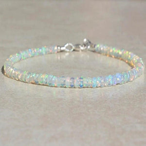 Opal Bracelet Labradorite Beaded Layering Bracelet