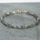 Opal Bracelet Labradorite Beaded Layering Bracelet