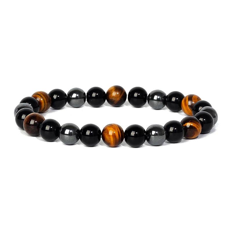 Tiger Eye Stone Magnetic Hematite Bracelets