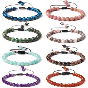 6MM Chakra Healing Crystal Bracelet for Women Men