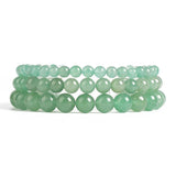 Green Aventurine Round Beads Bracelet for Men and Women