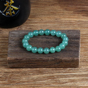 Green Aventurine Round Beads Bracelet for Men and Women