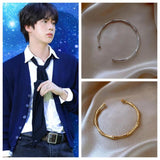 JIN Silver Slub Open Metal Bracelet Women Accessories