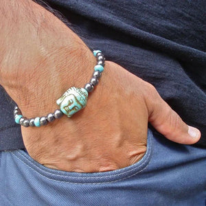 Men's Spiritual Protection Bracelet with Turquoise