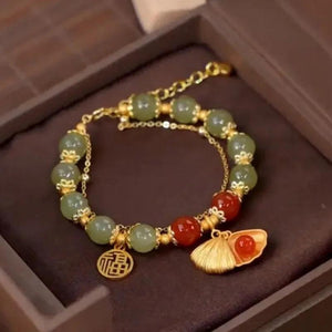 Vintage Fade Hetian Jade Bracelet for Women