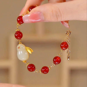 Vintage Fade Hetian Jade Bracelet for Women