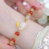 Vintage Fade Hetian Jade Bracelet for Women