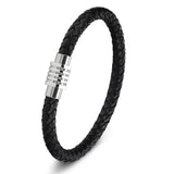 Stainless Steel Leather Rope Classic Bracelet