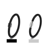 Stainless Steel Leather Rope Classic Bracelet