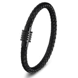 Stainless Steel Leather Rope Classic Bracelet