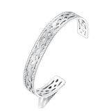 Vintage 18K Plated Geometric Patterns Bangle
