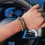 Chakra Reiki Quartz Agates Bracelets Men 6/8MM Natural Stone Beads