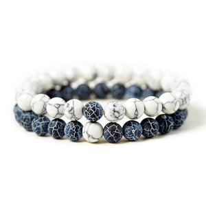 7 Style Couples Distance Bracelet Set Natural Stone Yoga Beaded Men Women Gift