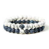 7 Style Couples Distance Bracelet Set Natural Stone Yoga Beaded Men Women Gift
