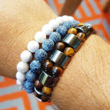 7 Style Couples Distance Bracelet Set Natural Stone Yoga Beaded Men Women Gift