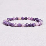 Agate Rose Pink Quartz Crystal Stretch Bracelet 6mm Round Natural Stone Beads