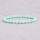 Agate Rose Pink Quartz Crystal Stretch Bracelet 6mm Round Natural Stone Beads