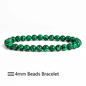 Peacock Malachite Beads Bracelet 4/6/8/10mm Natural Stone