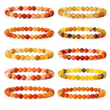 Healing Natural Crystal Citrine Agate Stone Bracelet Men Yoga Jewelry
