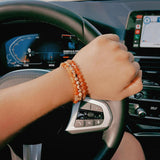 Healing Natural Crystal Citrine Agate Stone Bracelet Men Yoga Jewelry