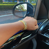 Healing Natural Crystal Citrine Agate Stone Bracelet Men Yoga Jewelry
