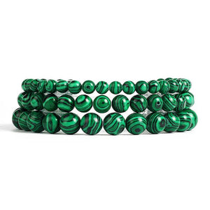 Peacock Malachite Beads Bracelet 4/6/8/10mm Natural Stone