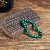 Peacock Malachite Beads Bracelet 4/6/8/10mm Natural Stone