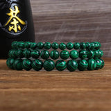 Peacock Malachite Beads Bracelet 4/6/8/10mm Natural Stone