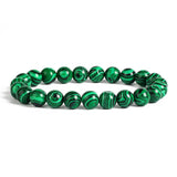 Peacock Malachite Beads Bracelet 4/6/8/10mm Natural Stone