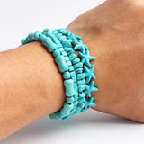 Bohemian Turquoises Beads Bracelets Women Reiki Nature Stone