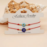 Go2BoHo Evil Eye Bracelet Strand Bracelet Adjustable Dainty Bracelets