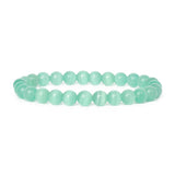 Opal Bead Bracelet Pink Round Beads Reiki Jewelry