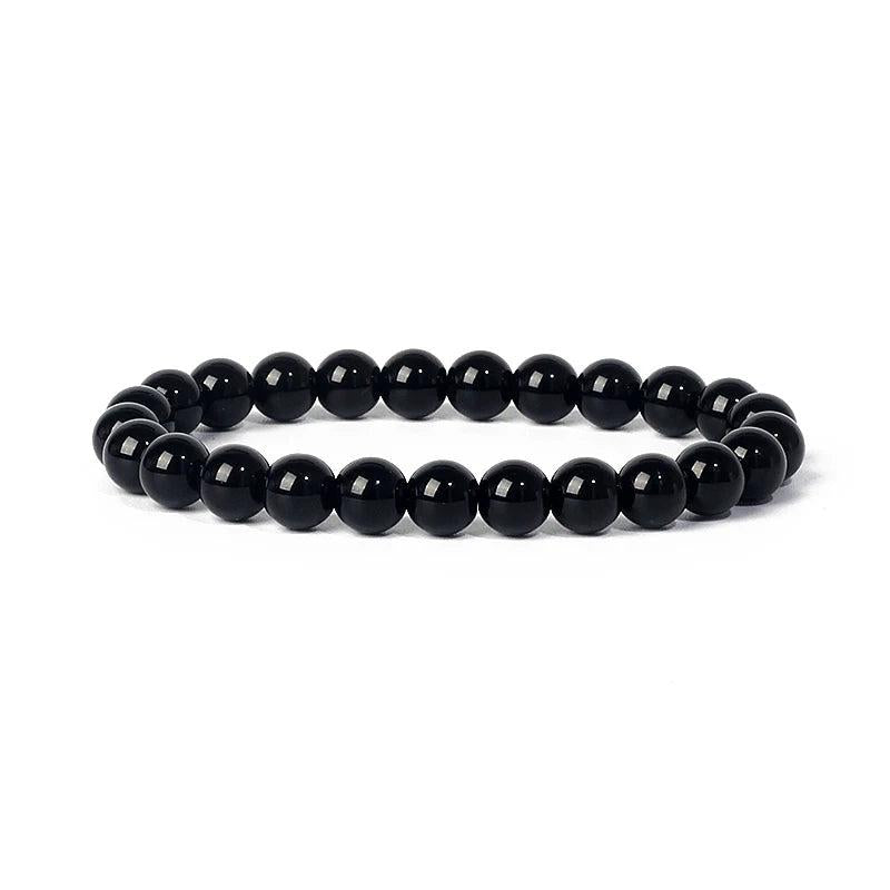 8MM Stripe Agates Bracelets Multicolor Stretch Beads Bracelet Reiki Jewelry