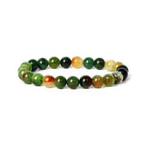 8MM Stripe Agates Bracelets Multicolor Stretch Beads Bracelet Reiki Jewelry