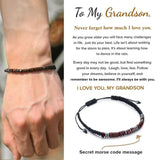 Son/Grandson Bracelet, I Love You Morse Code Hematite Bracelets