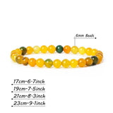 6MM Citrine Agate Tiger Eye Bead Bracelet Yoga Jewelry