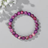 8mm Beads Agate & Jasper Stone Bracelet Bangle Jewelry