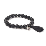 8MM Network Picture Stone Tassel Yoga Bracelet