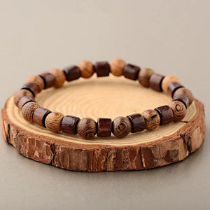 Natural Stone Sandalwood Bracelet Rosary Men Women Buddhist Prayer