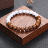 Natural Stone Sandalwood Bracelet Rosary Men Women Buddhist Prayer